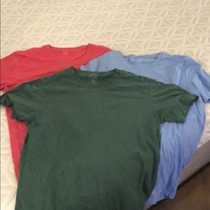 3 jcrew large tall v neck t shirts